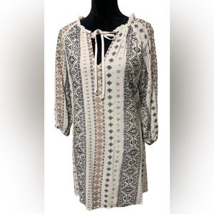 NWT Francesca’s Blue Rain Rayon Peasant Dress